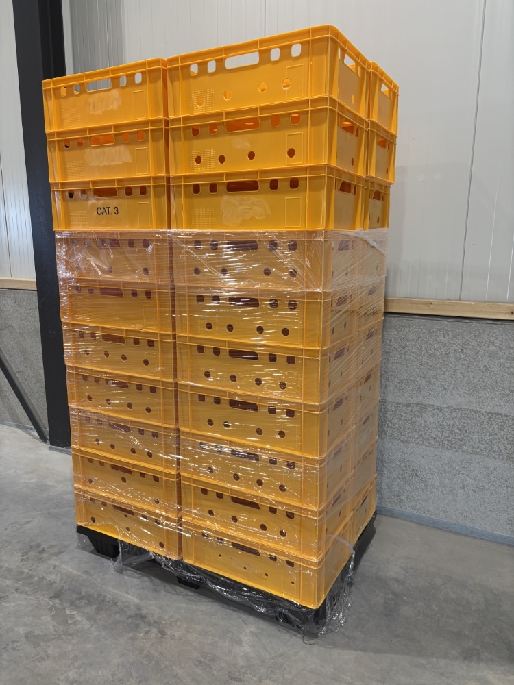 Palletdeal 40 stuks Kunststof krat stapelbak E2 600x400 Geel - Gebruikt - Afbeelding 2