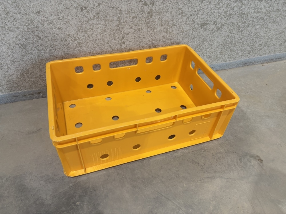 Palletdeal 40 stuks Kunststof krat stapelbak E2 600x400 Geel - Gebruikt - Afbeelding 3
