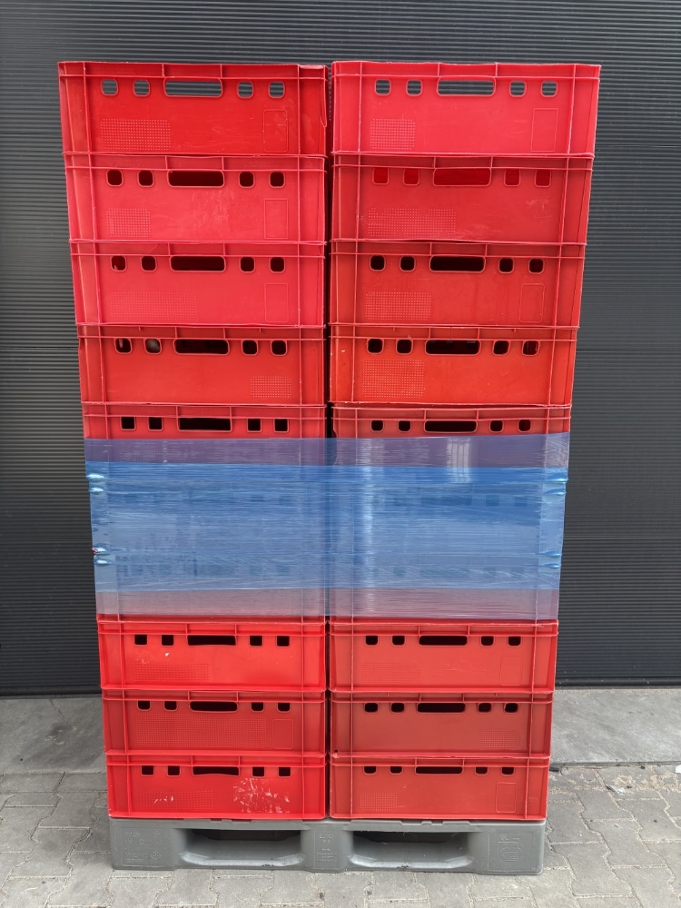 Palletdeal 40 stuks Kunststof krat stapelbak E2 vleeskrat 600x400 - Gebruikt - Afbeelding 2