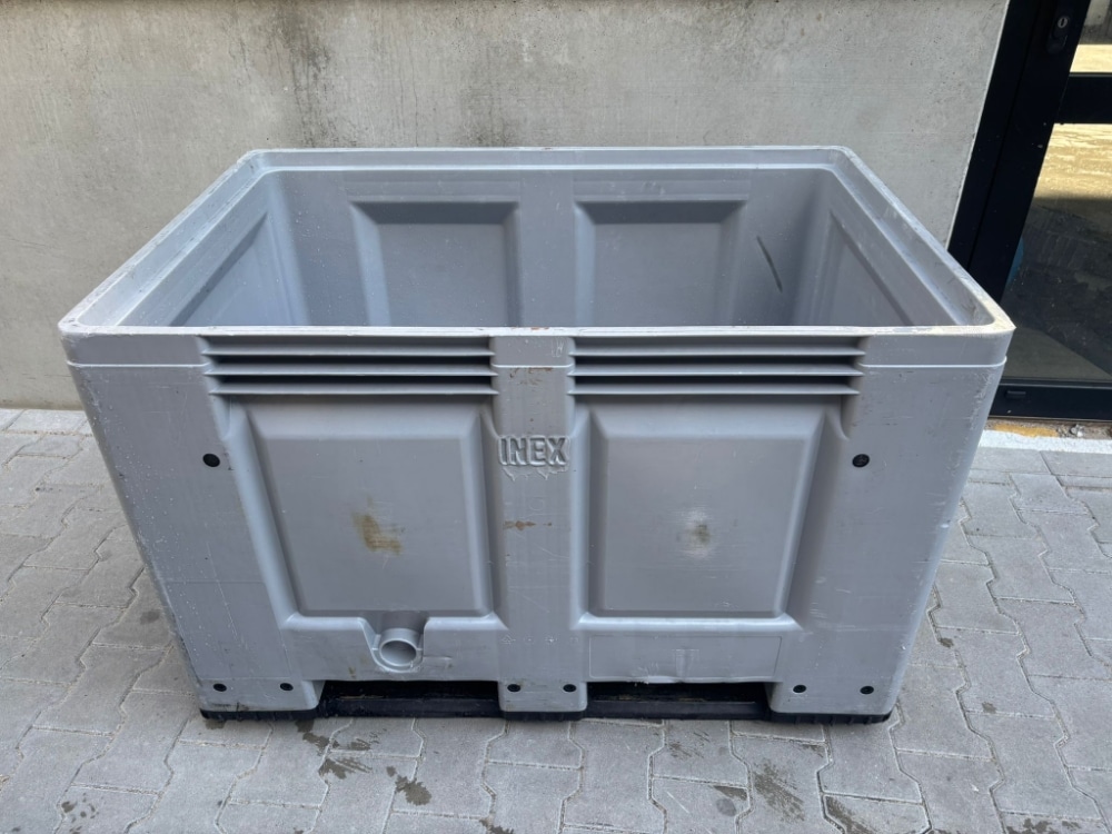 Palletbox kunststof, 1200x800x760 mm - Gebruikt - Grijs - Afbeelding 4