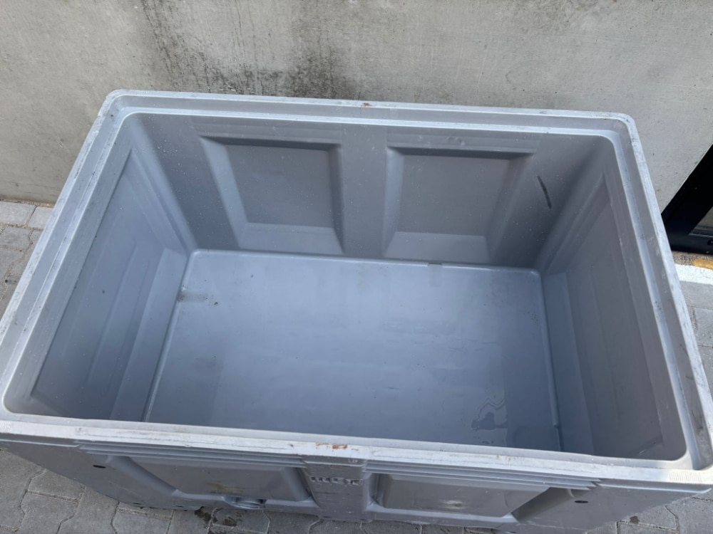 Palletbox kunststof, 1200x800x760 mm - Gebruikt - Grijs - Afbeelding 5