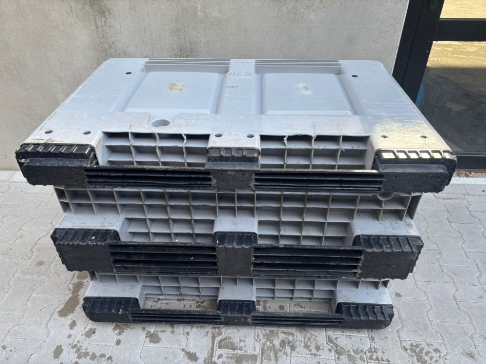 Palletbox kunststof, 1200x800x760 mm - Gebruikt - Grijs - Afbeelding 2