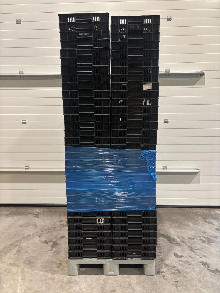 Palletdeal - Kunststof stapelkrat zwart 600x400 - Gebruikt - Afbeelding 2