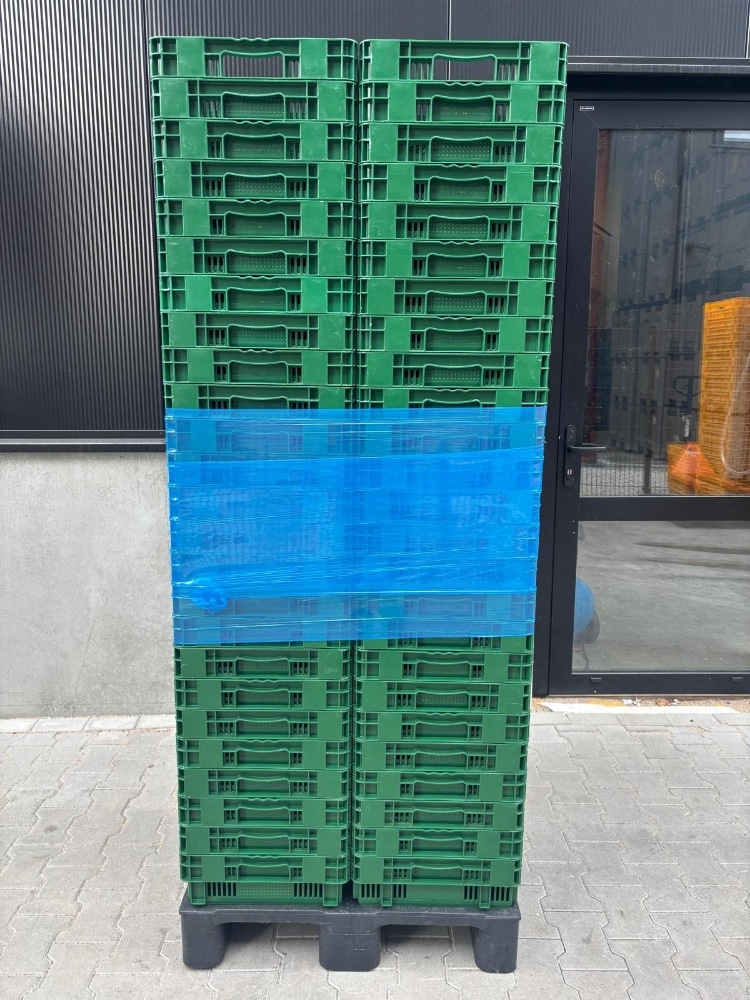 Palletdeal - Kunststof kip krat groen 600x400 - Gebruikt