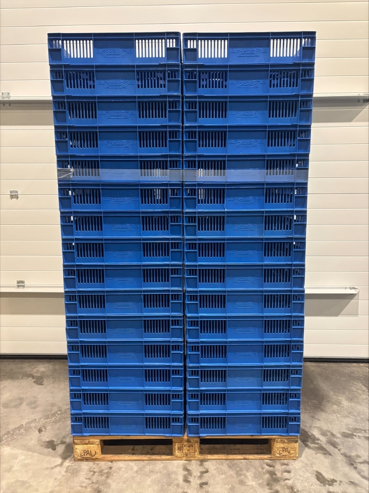 Palletdeal - Kunststof stapelkrat blauw 600x400 - Gebruikt