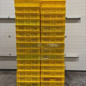 Palletdeal - Kunststof stapelkrat geel 600x400 - Gebruikt