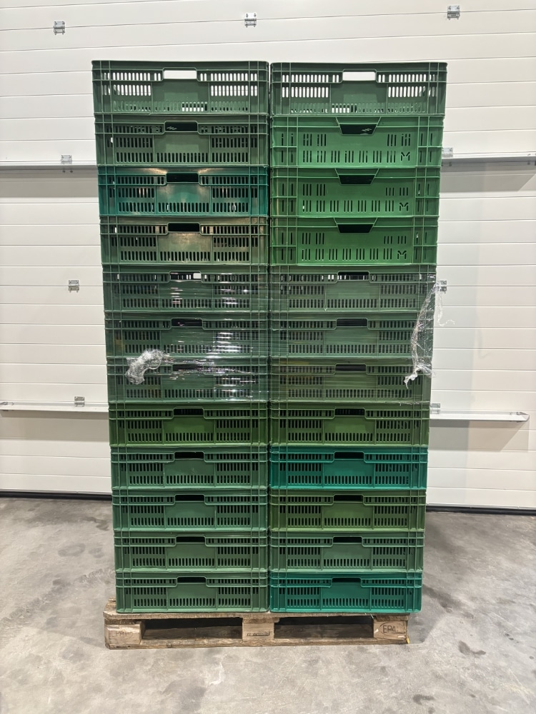 Palletdeal - Kunststof stapelkrat groen 600x400 - Gebruikt