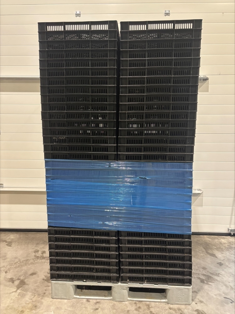 Palletdeal - Kunststof stapelkrat zwart 600x400 - Gebruikt