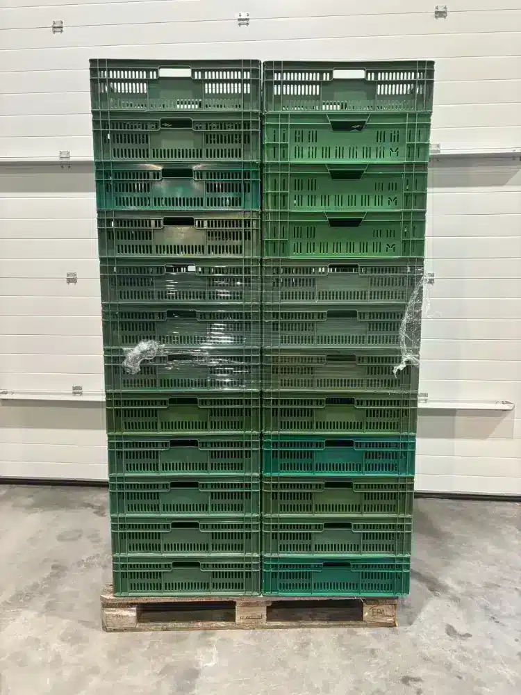 Palletdeal - Kunststof stapelkrat groen 600x400 - Gebruikt