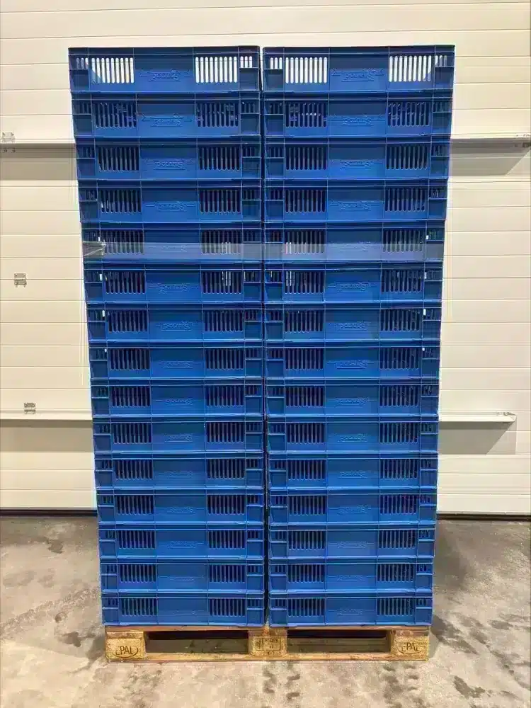 Palletdeal - Kunststof stapelkrat blauw 600x400 - Gebruikt