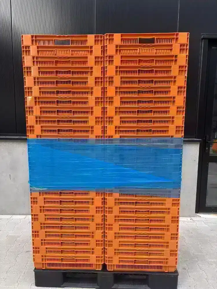 Palletdeal - Kunststof kip krat oranje 600×400 - Gebruikt
