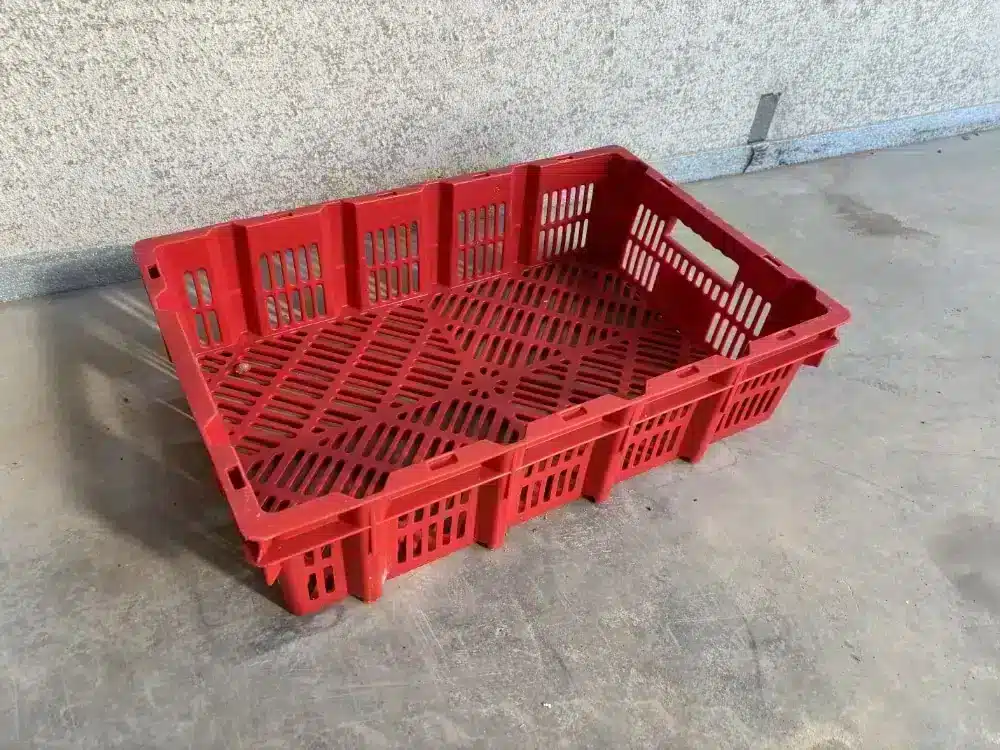 Palletdeal Kunststof krat kipkrat vleeskrat 600x400 - Gebruikt - Bonte mix